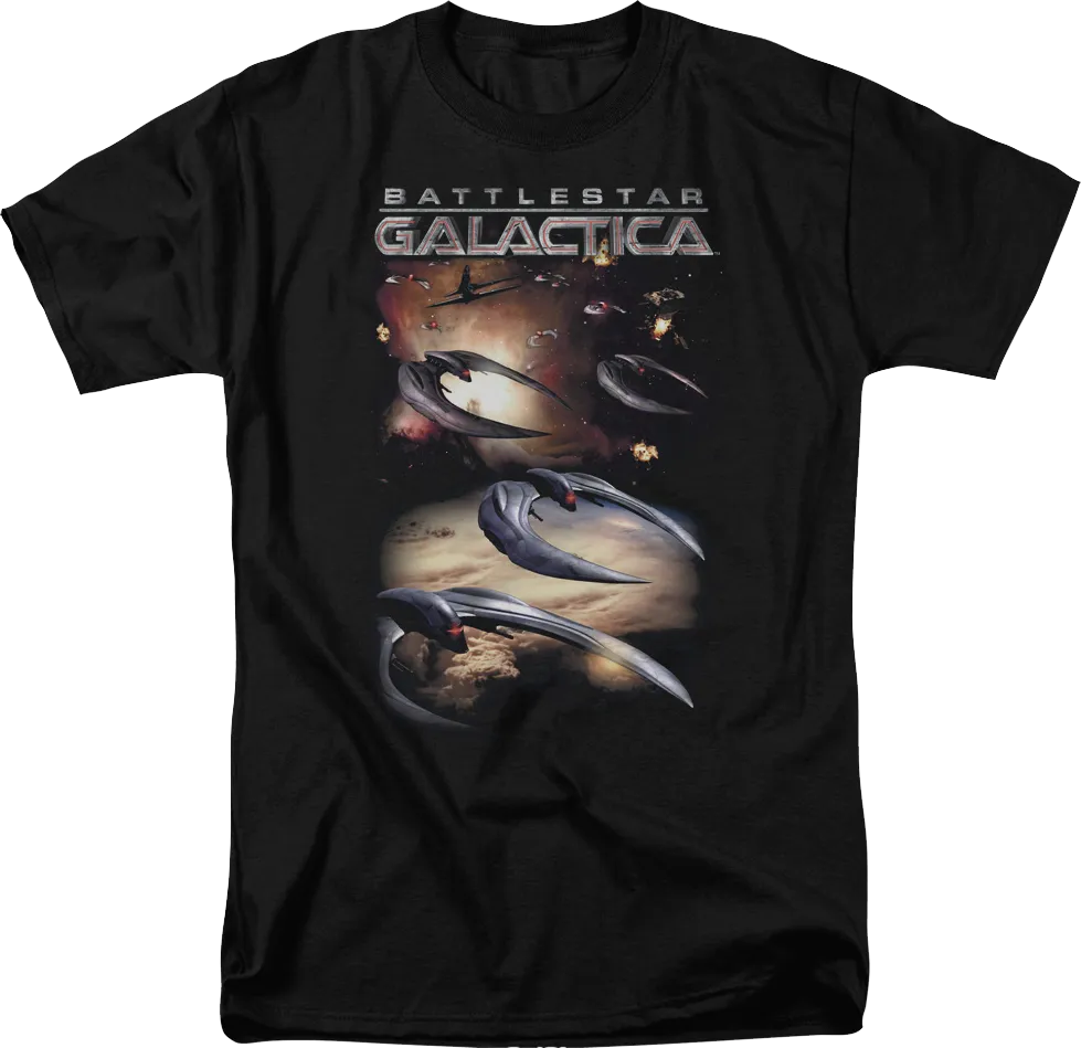 Cylons Attack Battlestar Galactica T-Shirt