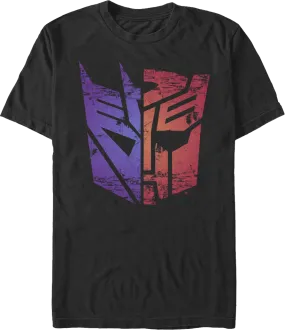 Decepticons Autobots Split Logos Transformers T-Shirt