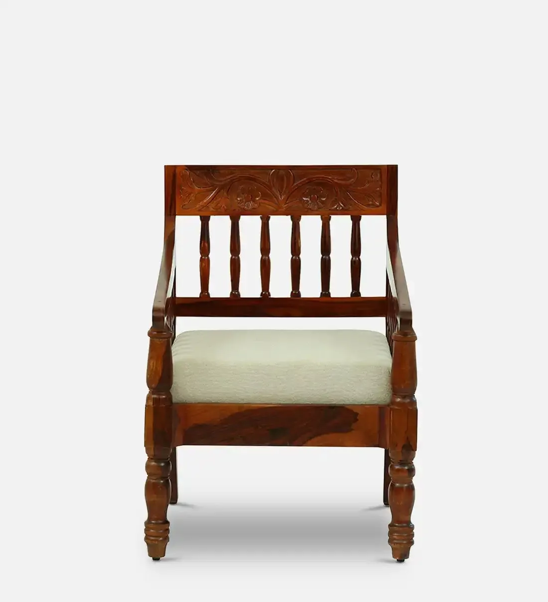 Devanti Traditional Solid Wood 1 Seater Sofa