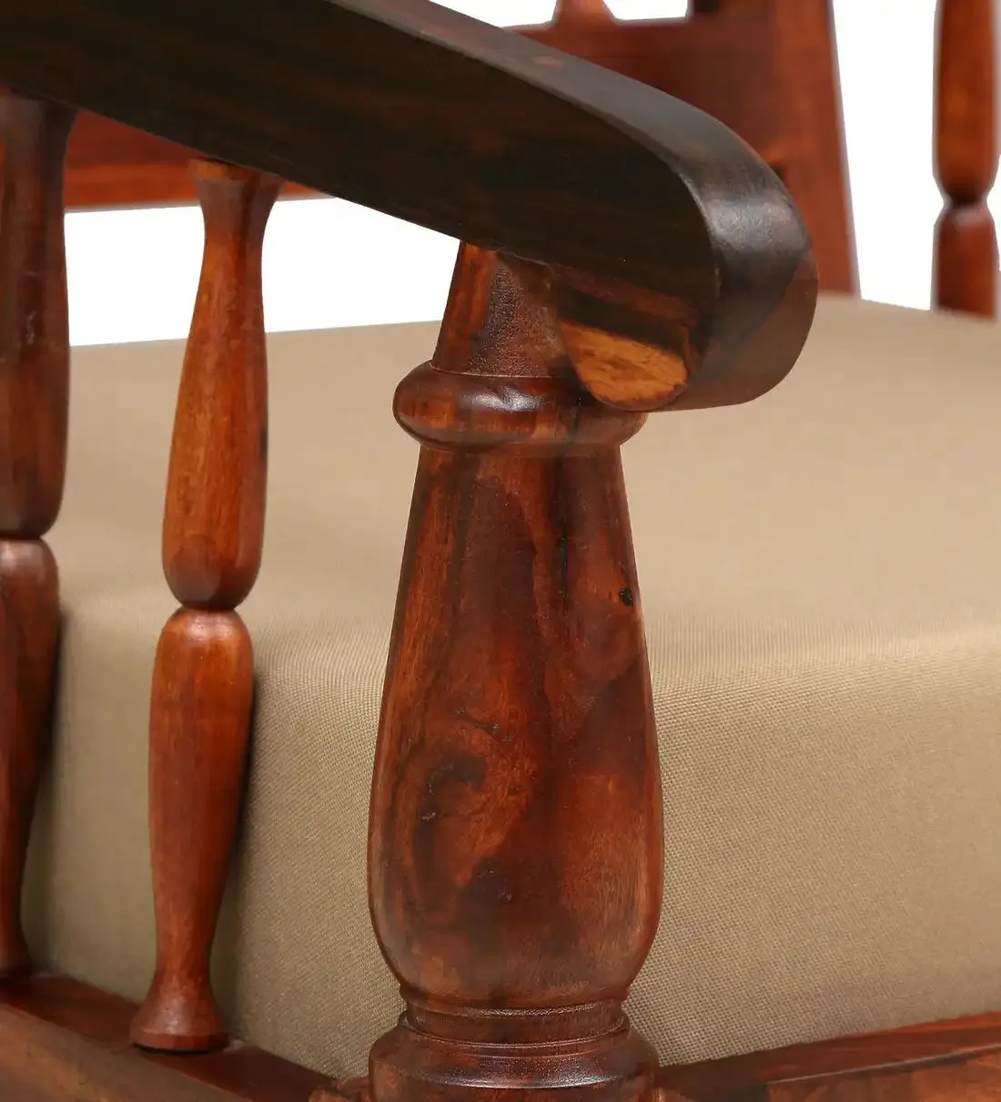 Devanti Traditional Solid Wood 1 Seater Sofa