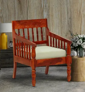 Devanti Traditional Solid Wood 1 Seater Sofa