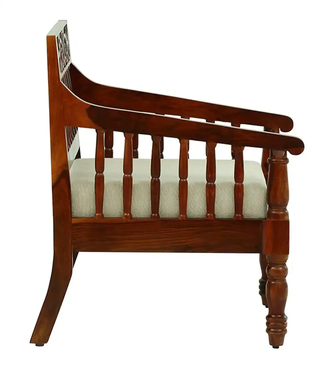 Devanti Traditional Solid Wood 1 Seater Sofa