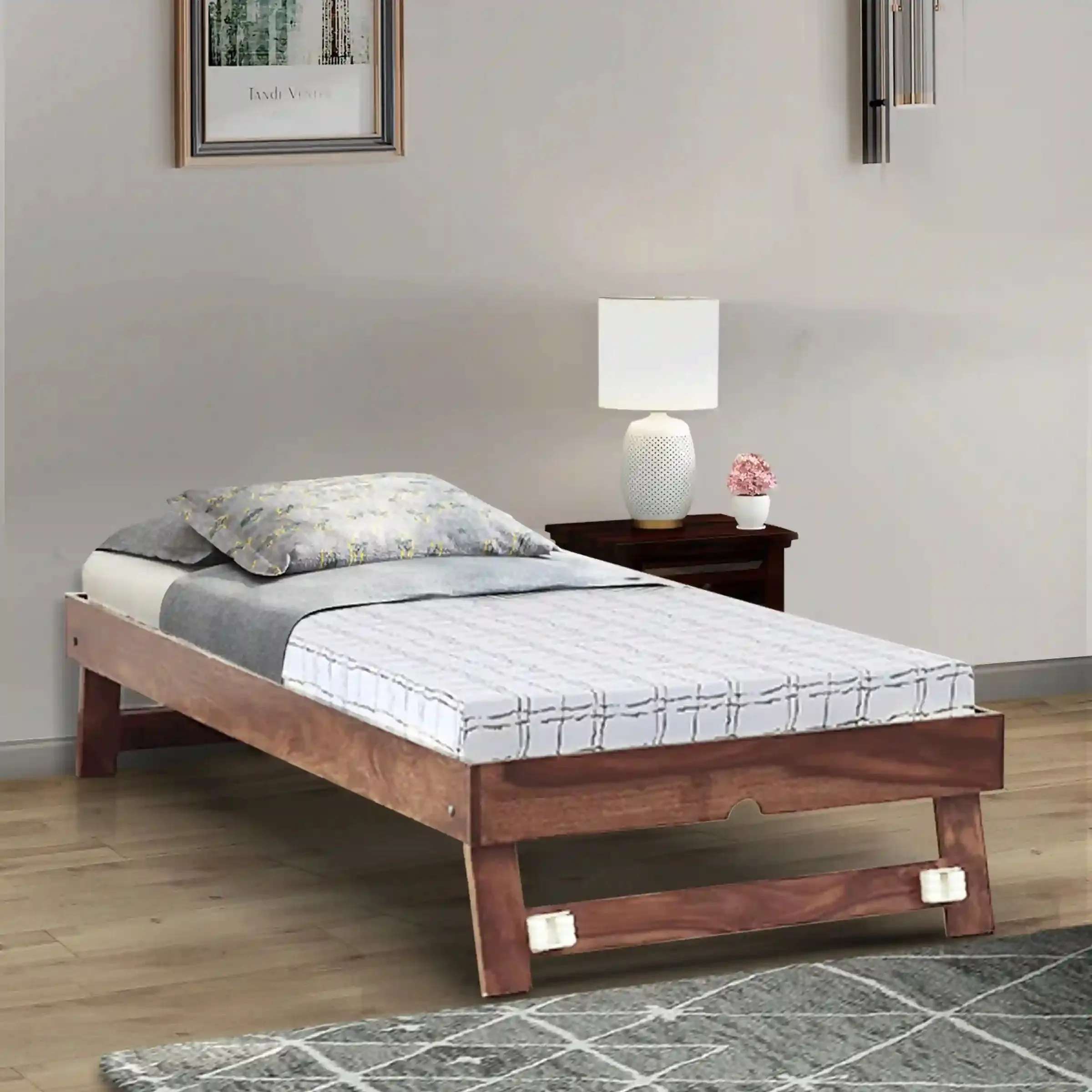 Divyam Sheesham Wood Beds With Trundle