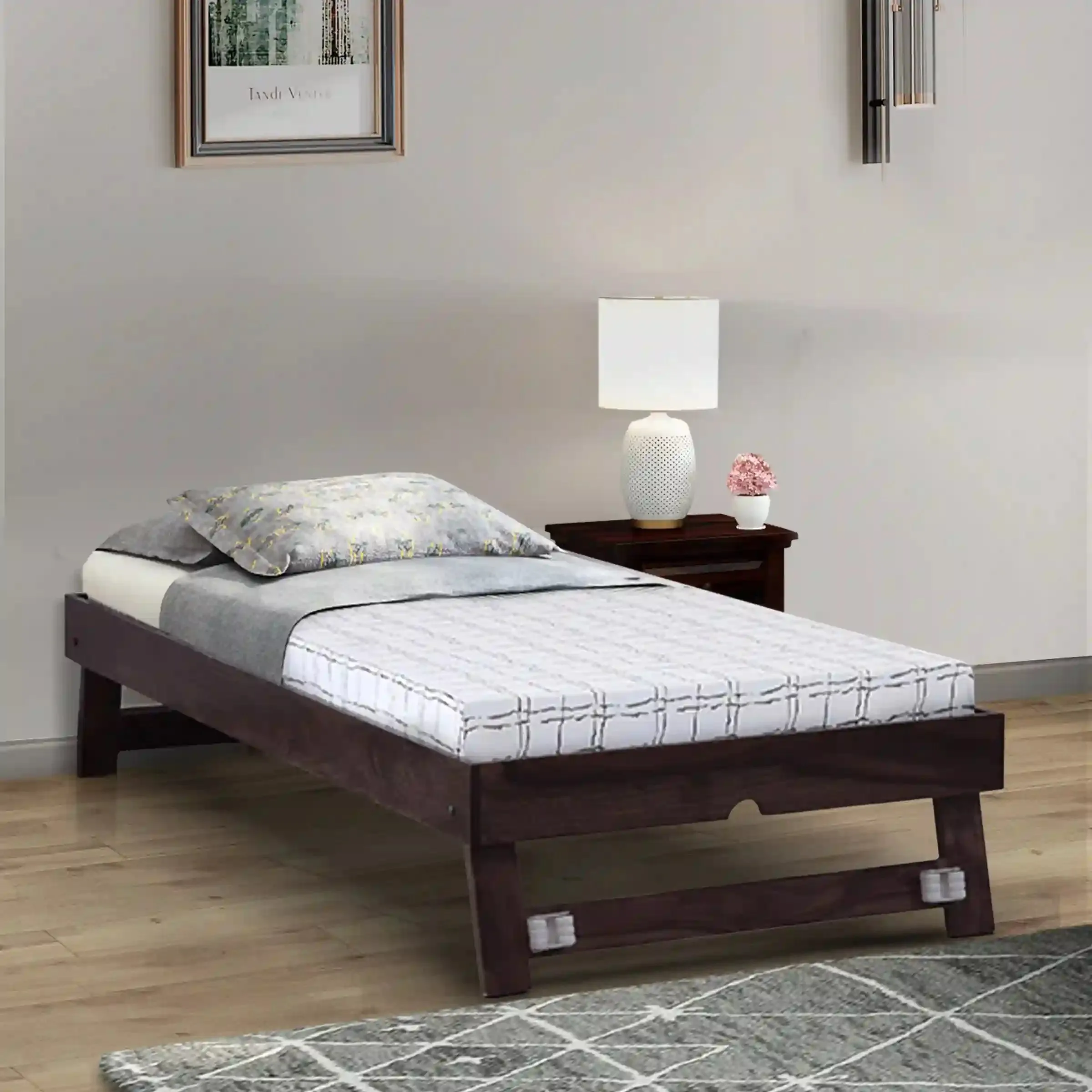 Divyam Sheesham Wood Beds With Trundle