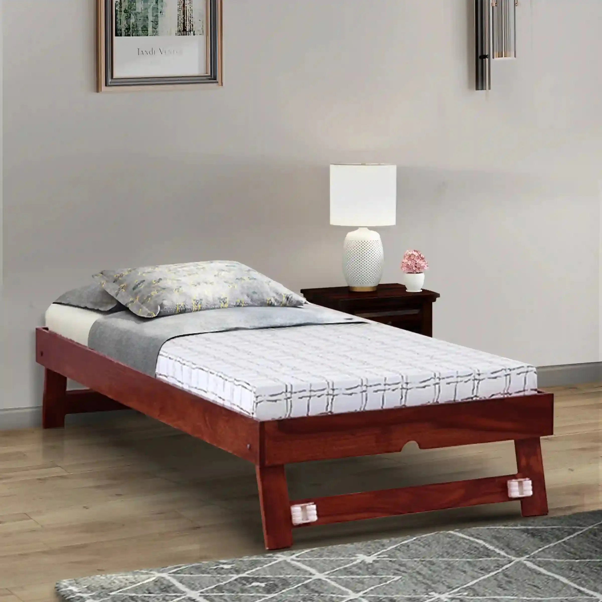 Divyam Sheesham Wood Beds With Trundle