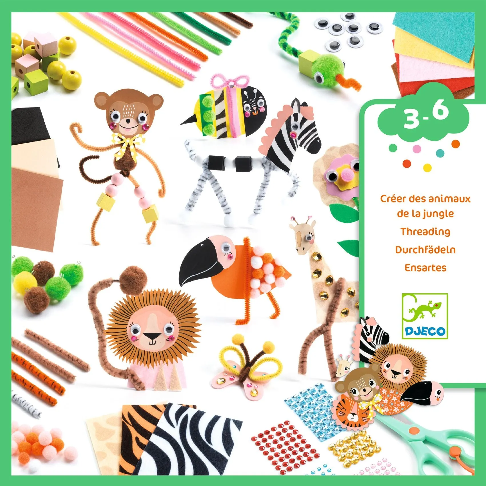 Djeco Jungle Animal Creation Activity Box