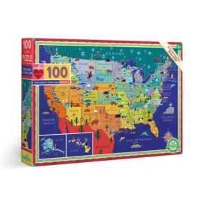 eeBoo This Land is Your Land 100 Piece Puzzle