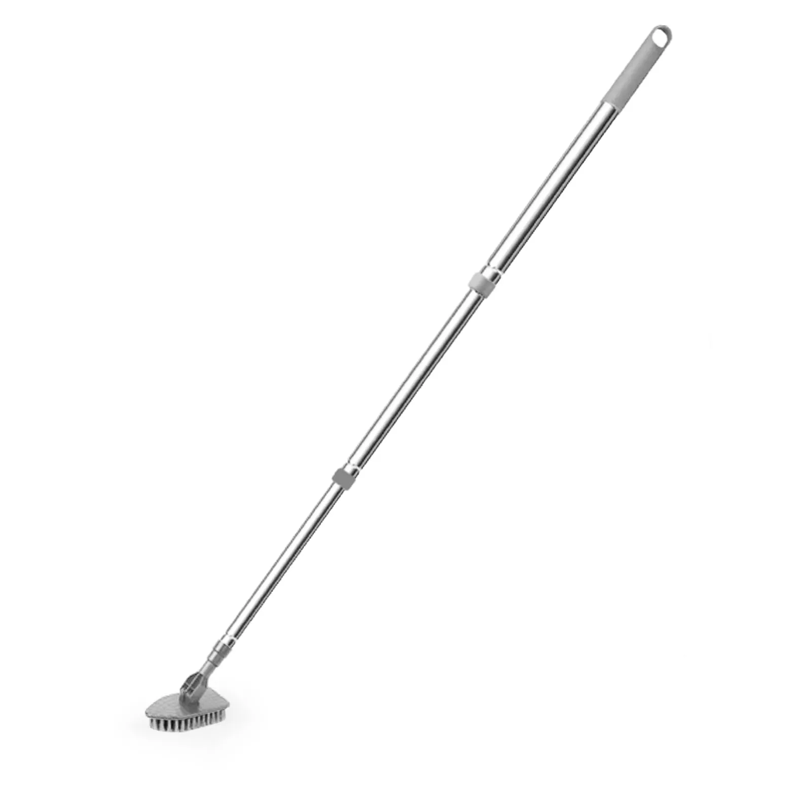 Electric Spin Scrubber, 2024 Upgraded IPX8 Cordless Cleaning Brush with 9 Replaceable Brush Heads, Detachable as Short Handle, Shower Cleaning Scrubber for Bathroom Tub (Gray)
