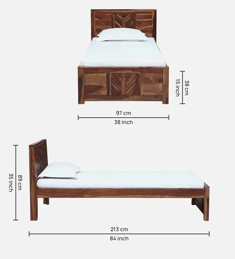 Elista Solid Wood Single Beds
