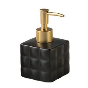 FabSeasons Black Ceramic Soap Dispenser, 220ML