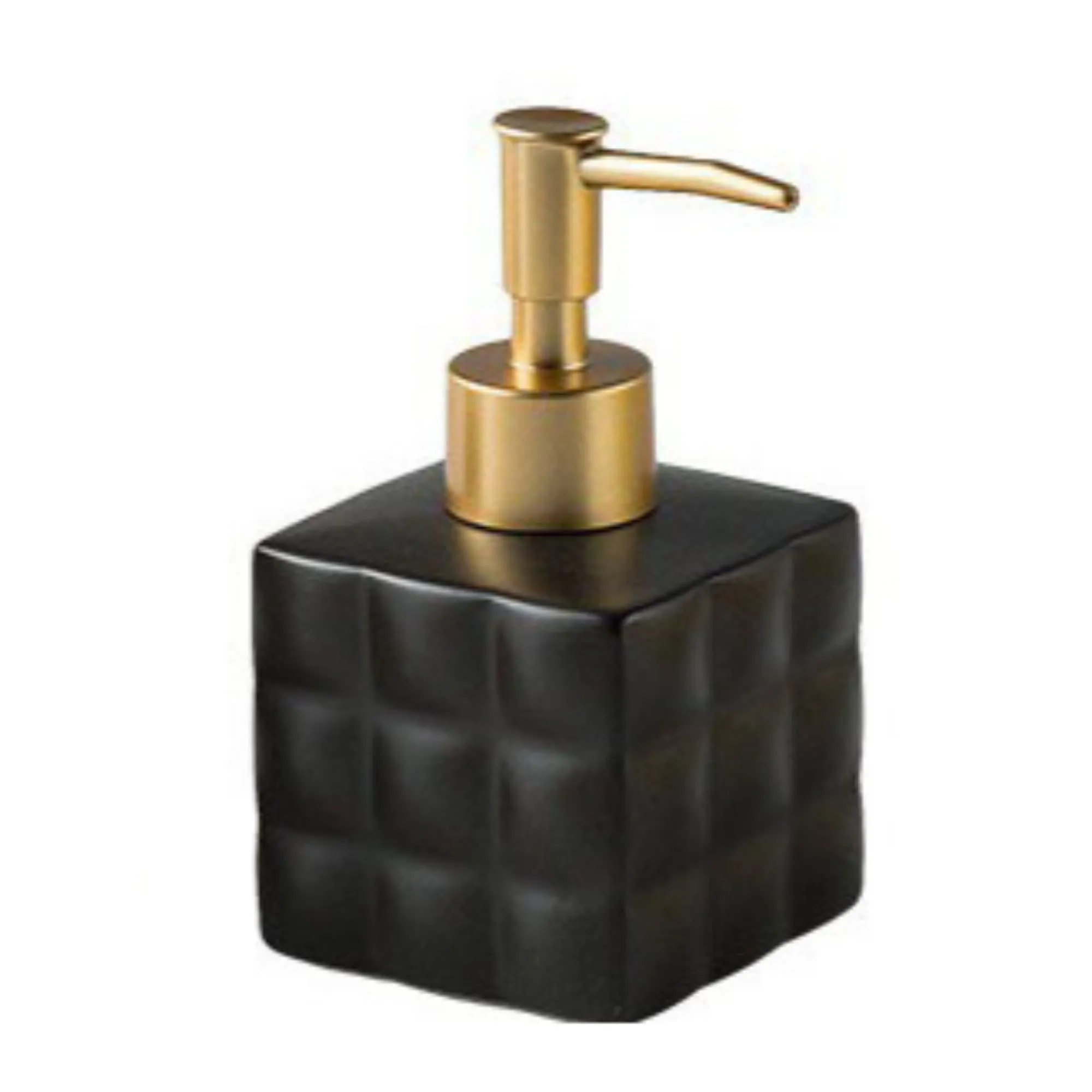 FabSeasons Black Ceramic Soap Dispenser, 220ML