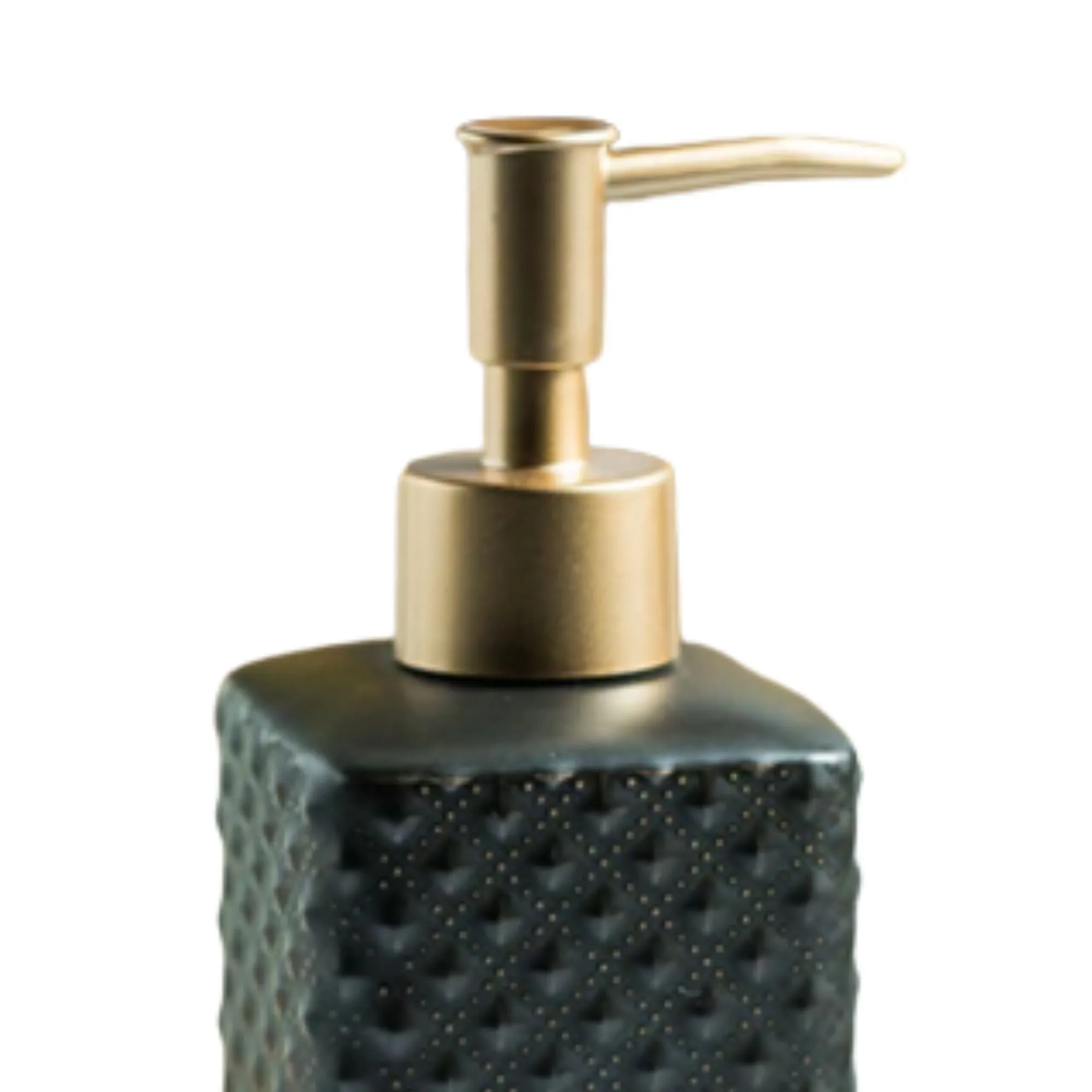 FabSeasons Black Ceramic Soap Dispenser, 350ML
