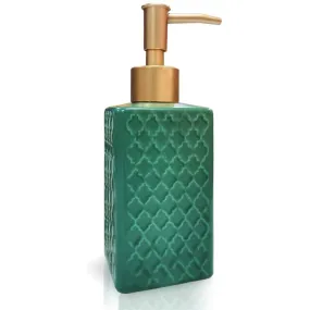 FabSeasons Green Ceramic Soap Dispenser, 360ML