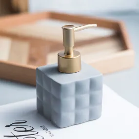 FabSeasons Grey Ceramic Soap Dispenser, 220ML