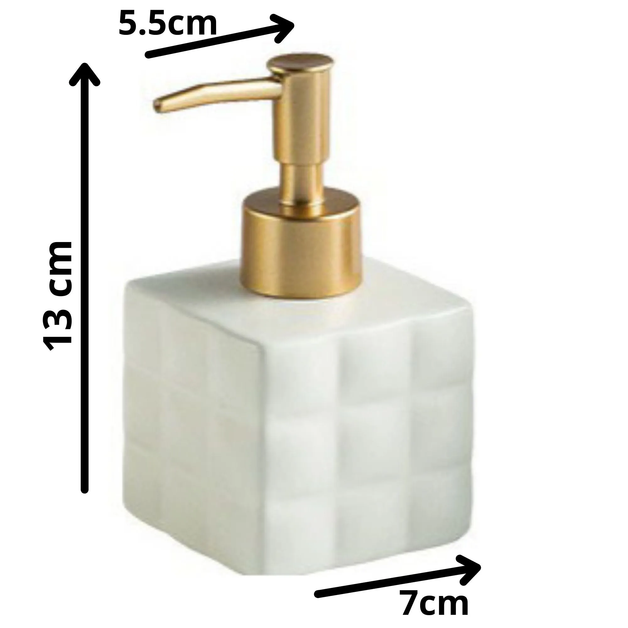FabSeasons White Ceramic Soap Dispenser, 220ML
