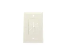 Feed-Through Wall Plate, Split, w/ Flexible Openings