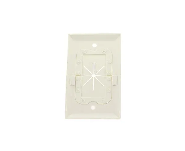 Feed-Through Wall Plate, Split, w/ Flexible Openings