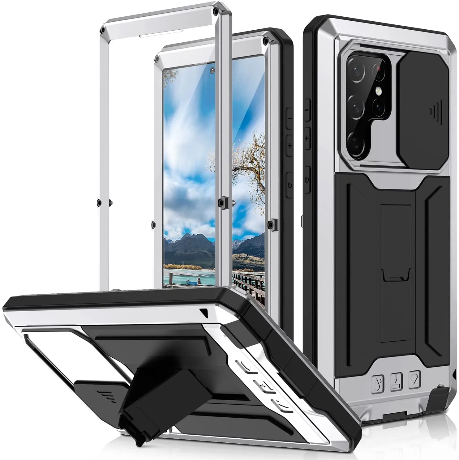 Galaxy S22 Ultra Aluminum Metal Gorilla Military Heavy Duty Case