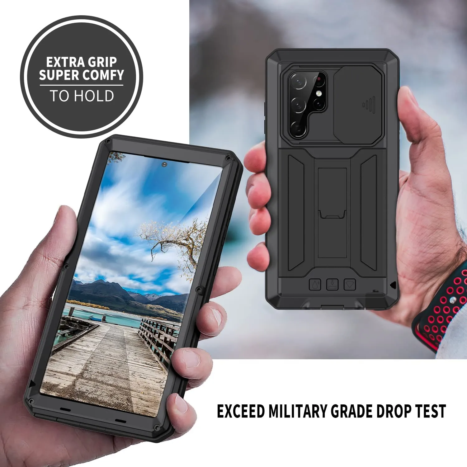 Galaxy S22 Ultra Aluminum Metal Gorilla Military Heavy Duty Case