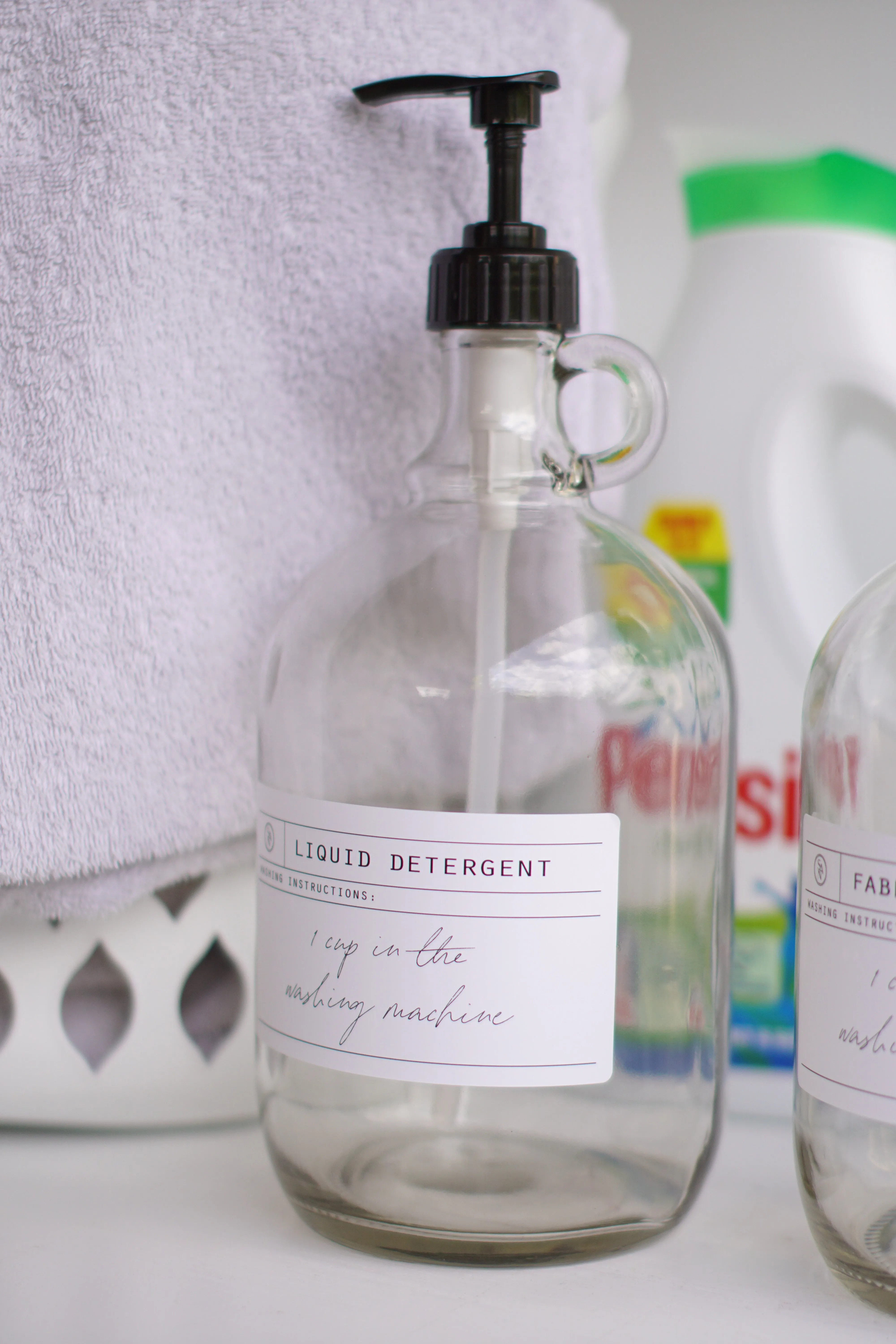 Glass Half Gallon Laundry Bottle - Halvt
