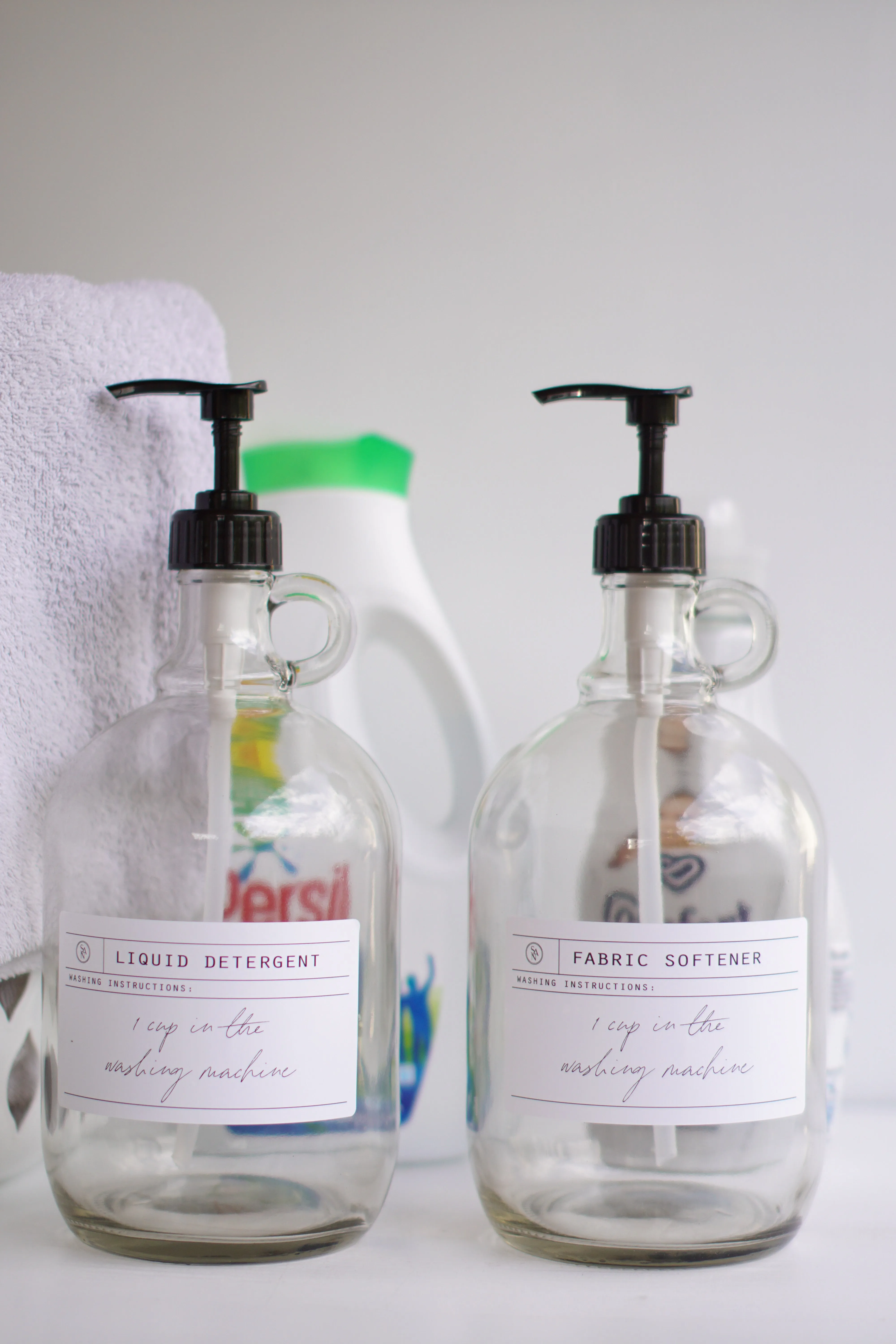 Glass Half Gallon Laundry Bottle - Halvt