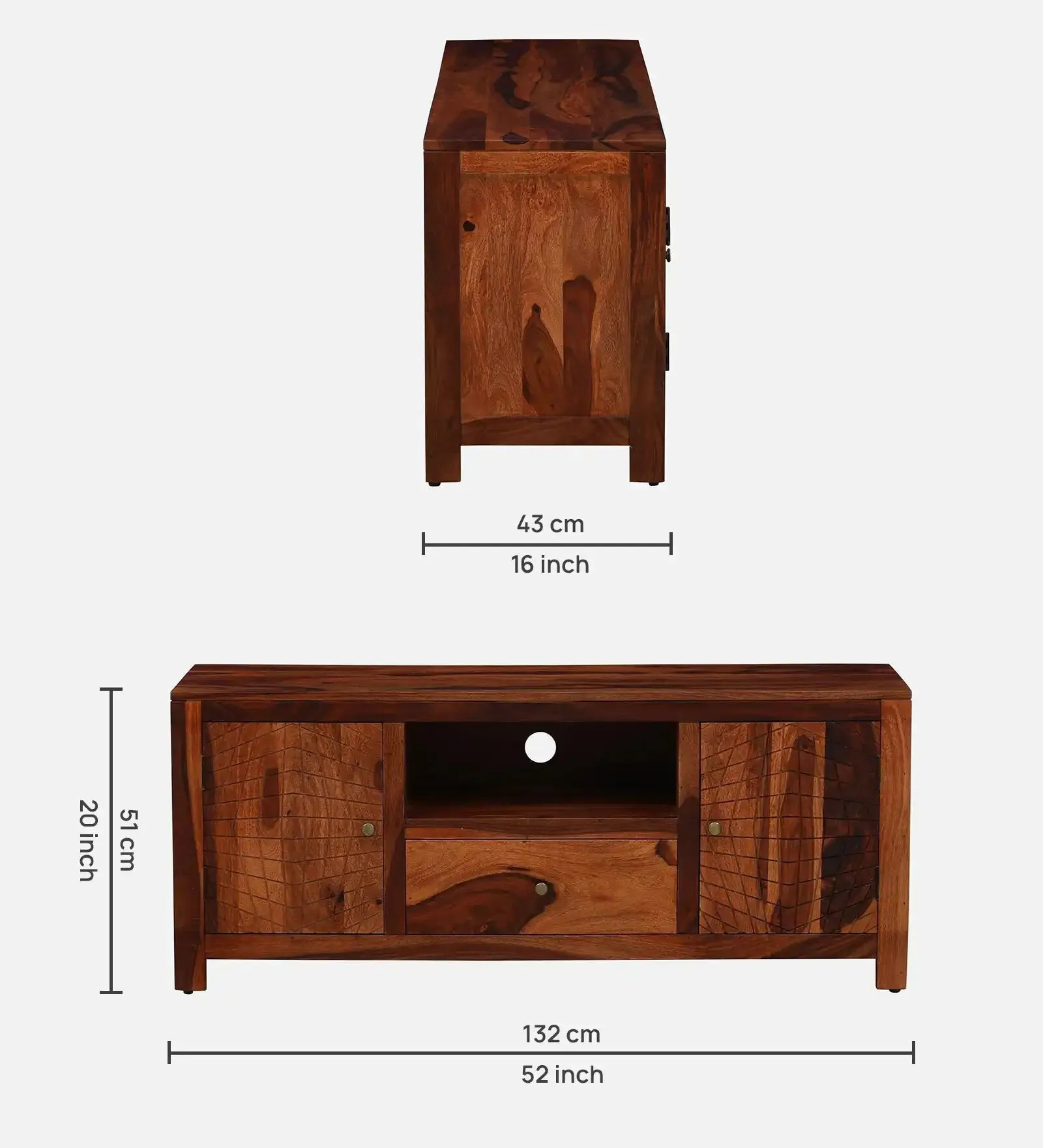 Harmonia Solid Wood TV Console