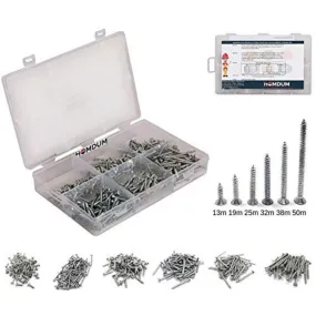 Homdum Assorted Zinc Coated Flat Head Philips Self Taping Screws CSTS1350-461