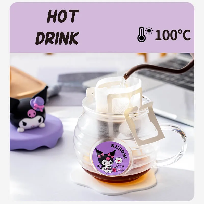 Honey Jar Design Glass Cup With Sanrio Character Lid 420ml