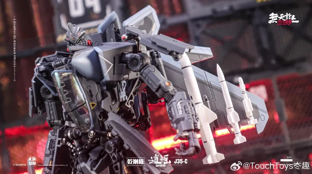 [IN STOCK ] Black Apple Design Touchtoys J35-C J35C Carefray XIAO YAO Transformation Fighter Action Figure Robot