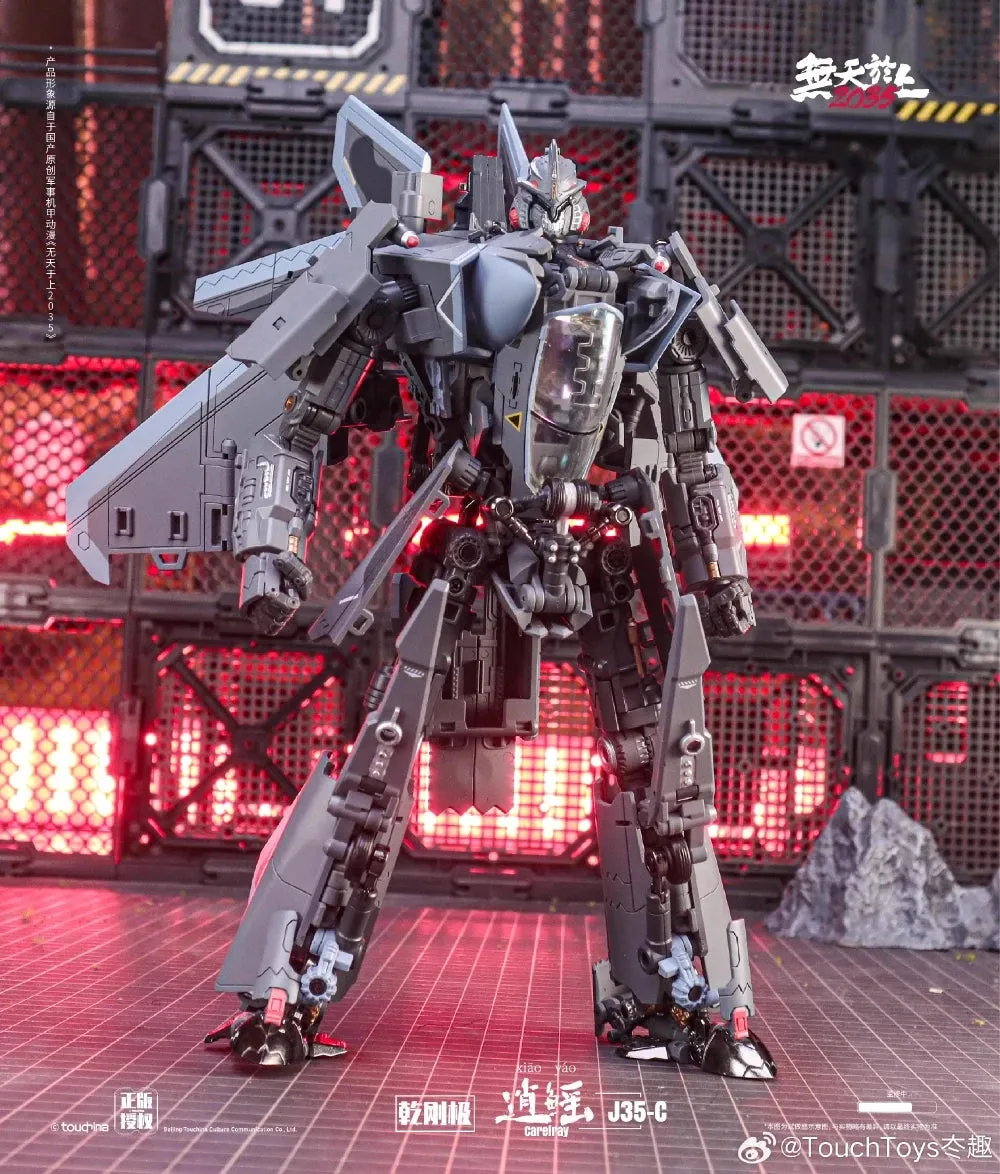 [IN STOCK ] Black Apple Design Touchtoys J35-C J35C Carefray XIAO YAO Transformation Fighter Action Figure Robot