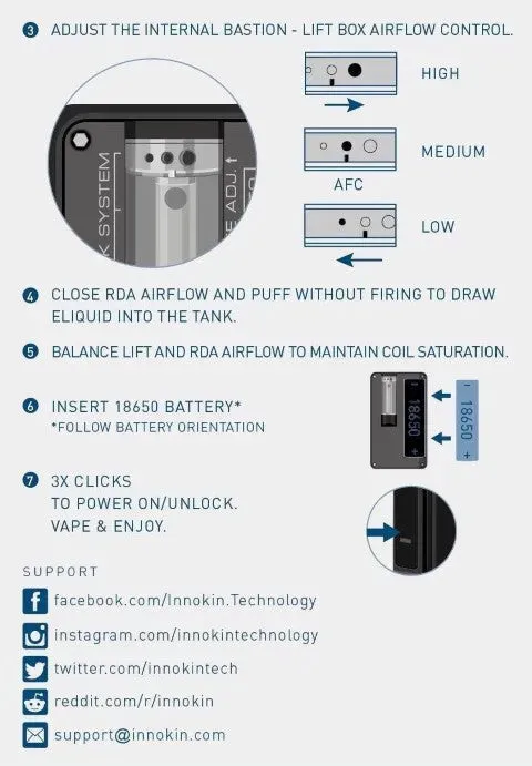 Innokin Liftbox Bastion Squonk Mod