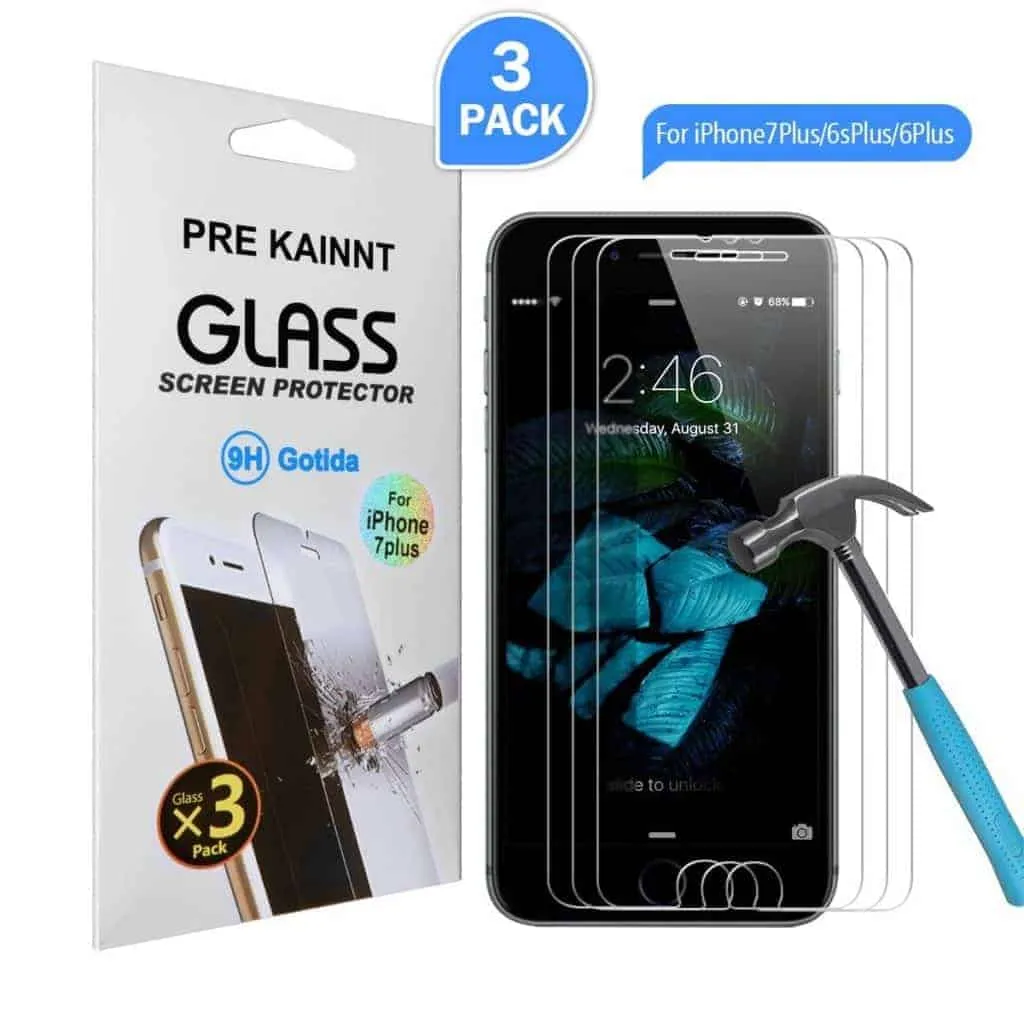 iPhone 7 Screen Protector 3 Pack Gorilla Glass