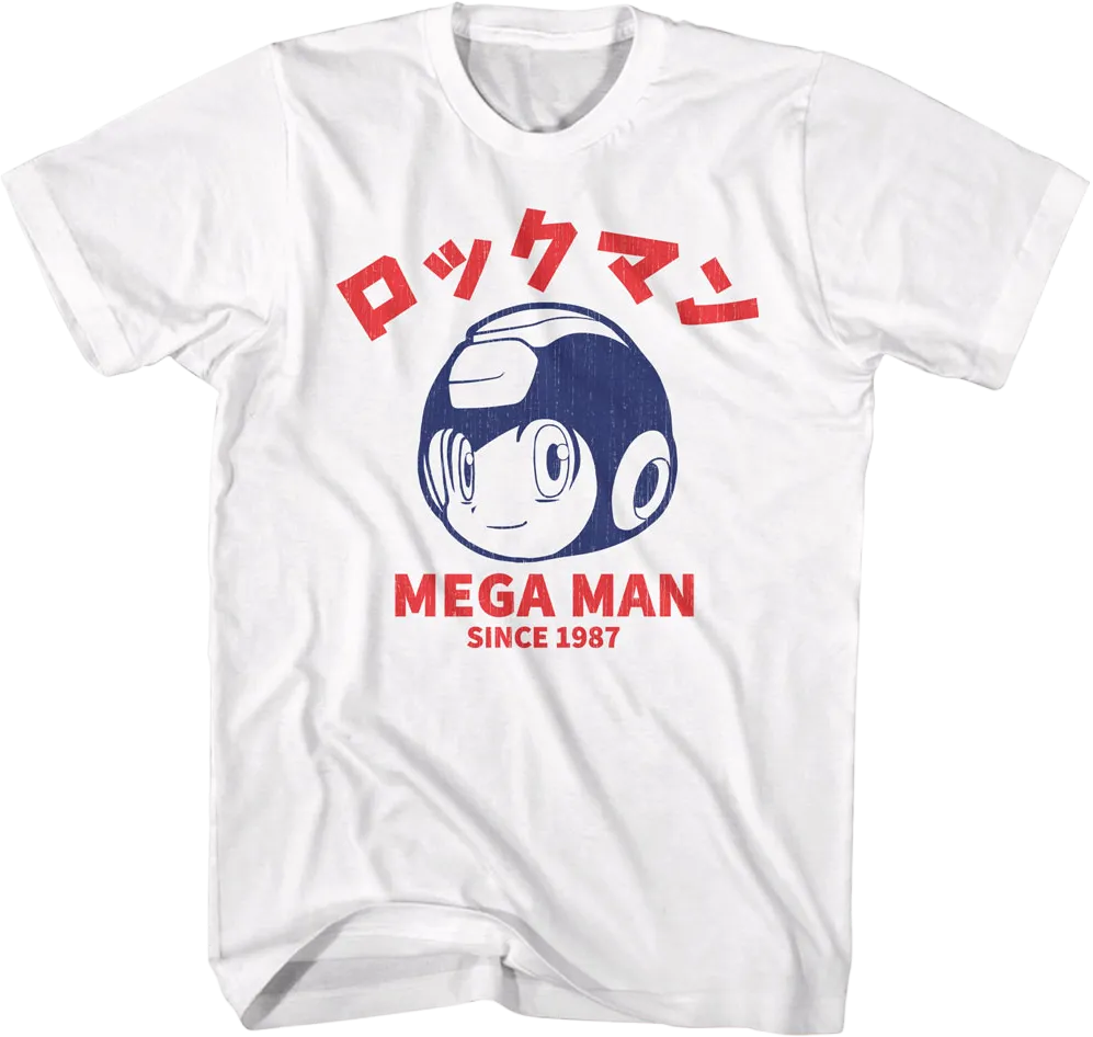 Japanese Text 1987 Mega Man T-Shirt