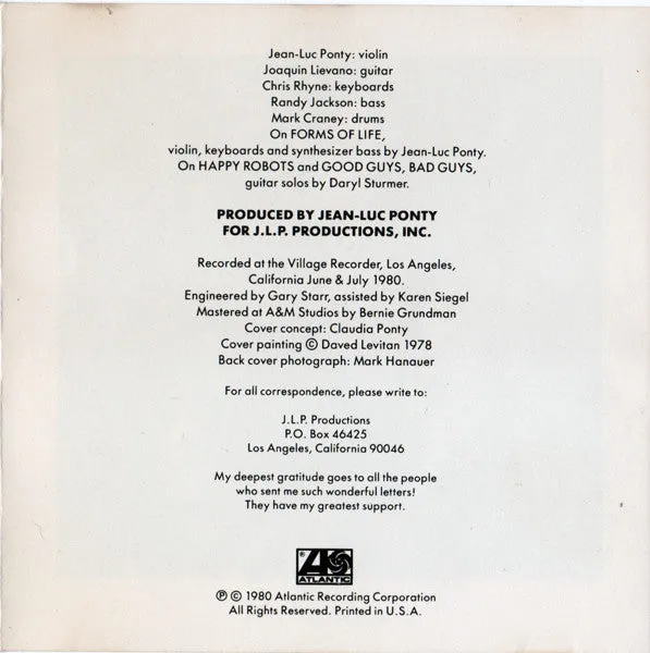 Jean-Luc Ponty - Civilized Evil (CD, Album, RE, SRC) (NM or M-)