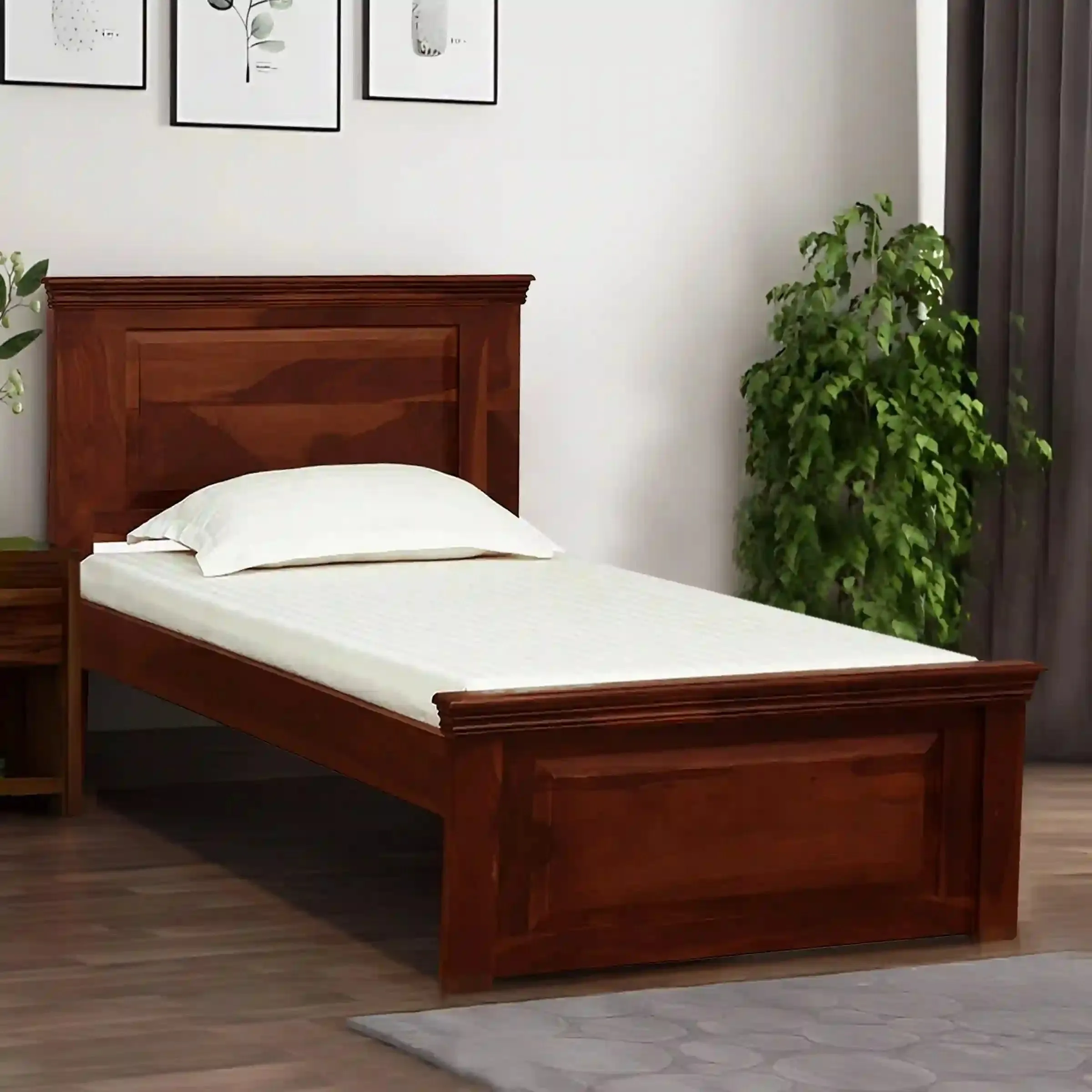 Kanishka Solid Wood Single Beds
