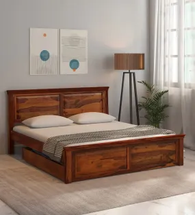 Kanishka Solid Wood Storage Beds With Drawer