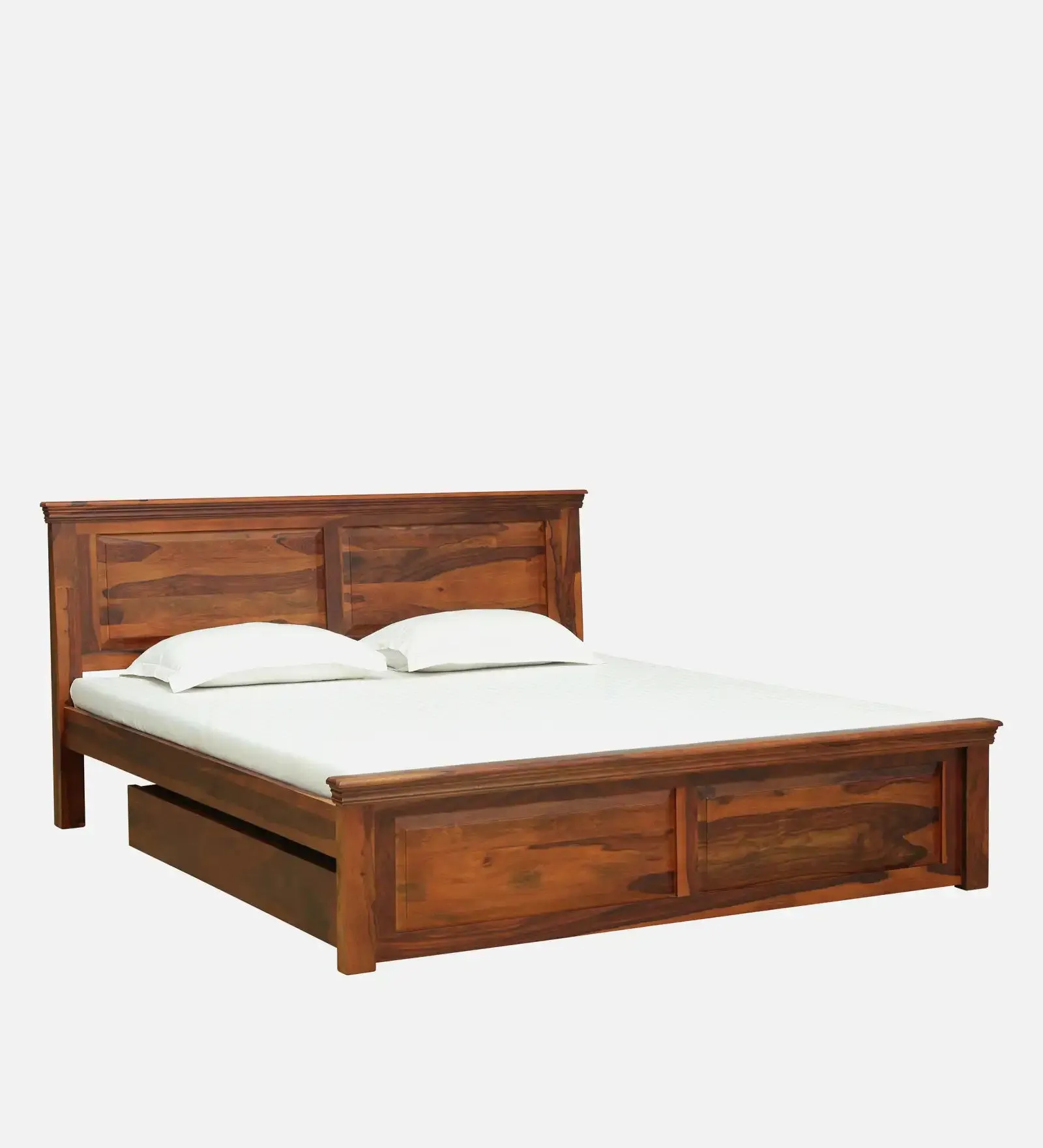 Kanishka Solid Wood Storage Beds With Drawer