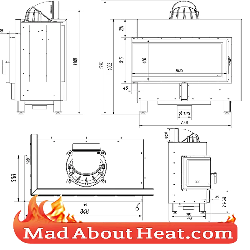 KFL 17kW Multi Fuel Stoves Insert Fire Place Air Space Heater