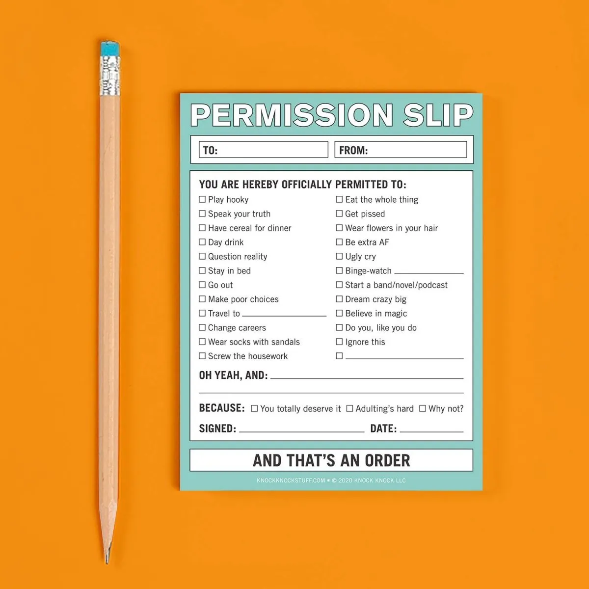 Knock Knock - Permission Slip Nifty Note Pad