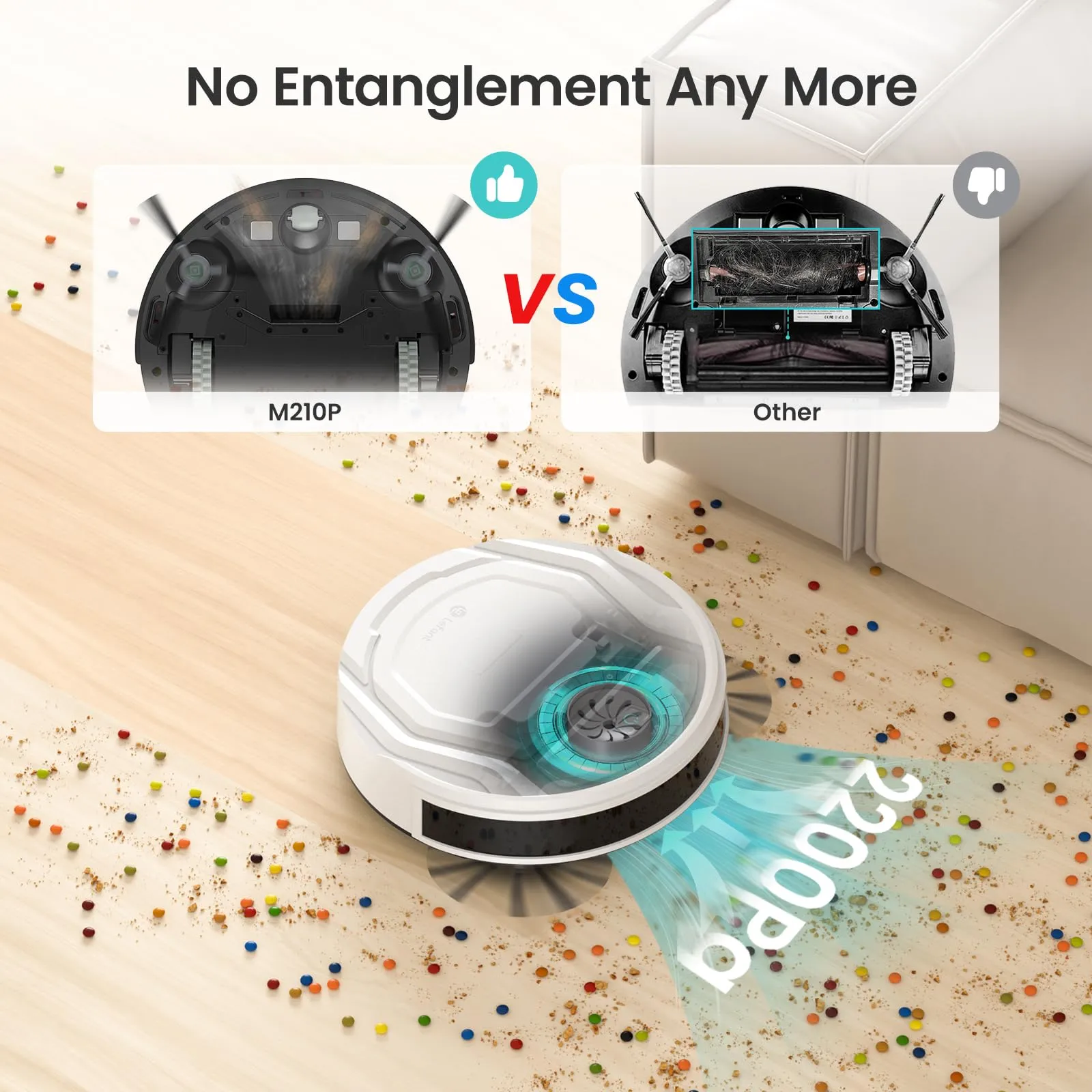 Lefant M210 Pro Robot Vacuum with Wi-Fi Control