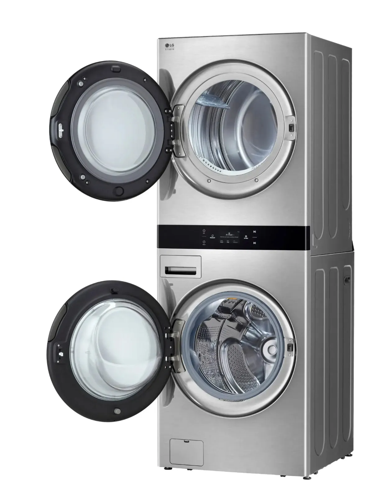 LG - STUDIO 5.0 Cu. Ft. HE Smart Front Load Washer and 7.4 Cu. Ft. Electric Dryer WashTower with Steam and TurboWash 360 - Noble Steel
Model:SWWE50N3
