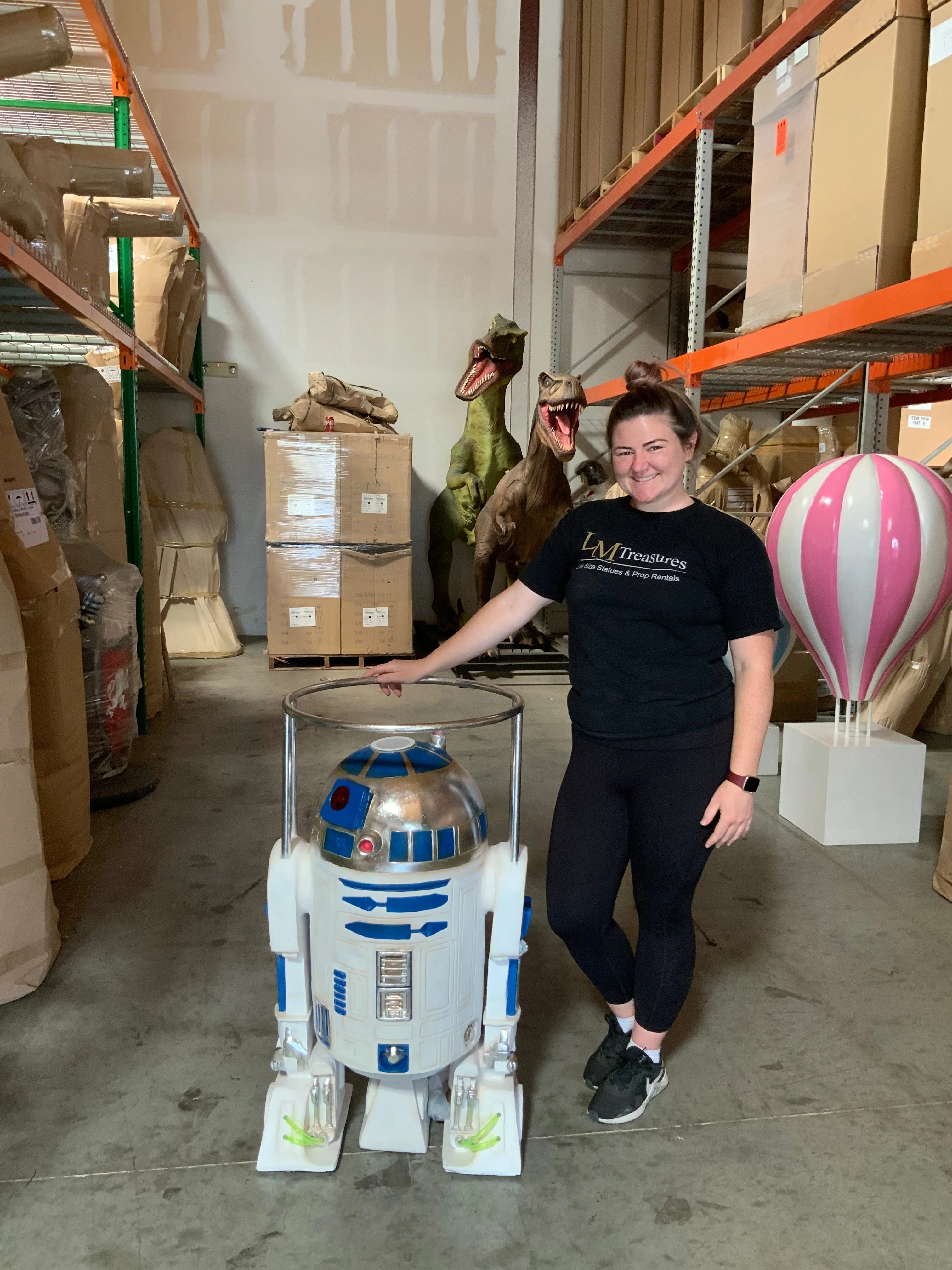 Light Up Robot Droid Table Life Size Statue