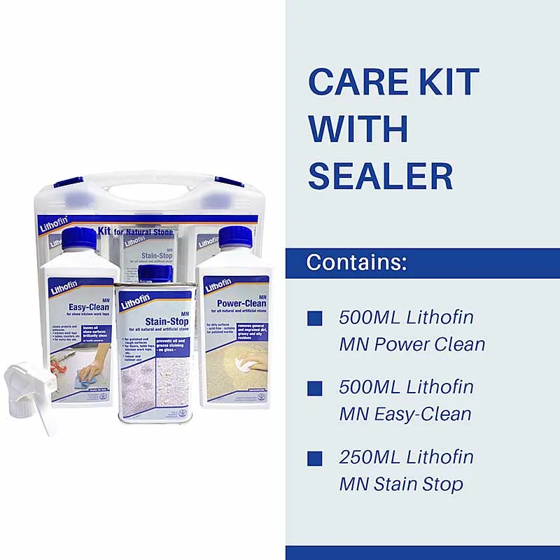 Lithofin Care Kit With Sealer For Natural Stone - BE