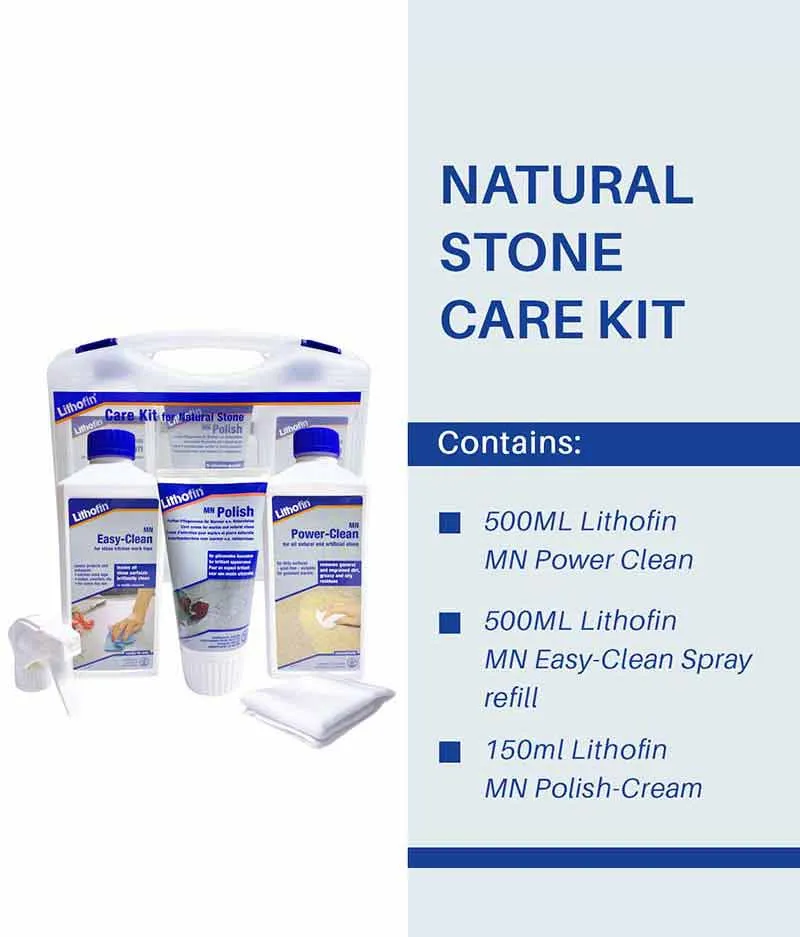 Lithofin Care Kit With Wax For Natural Stone Care - PE