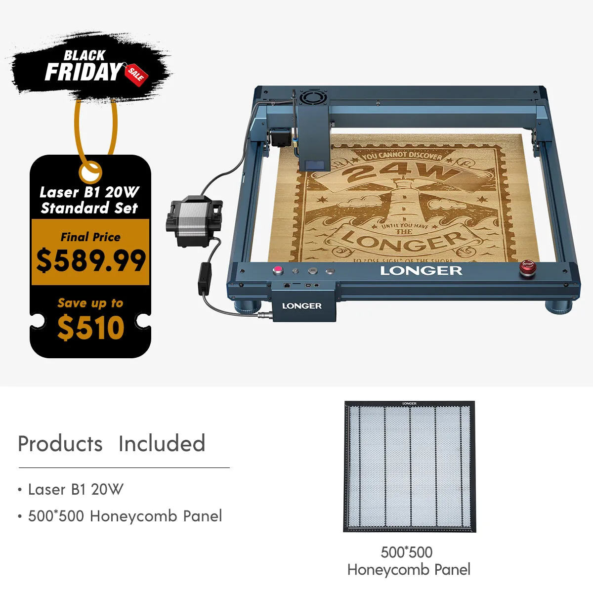 Longer Laser B1 40W Engraving Machine(44-48W Output Power)