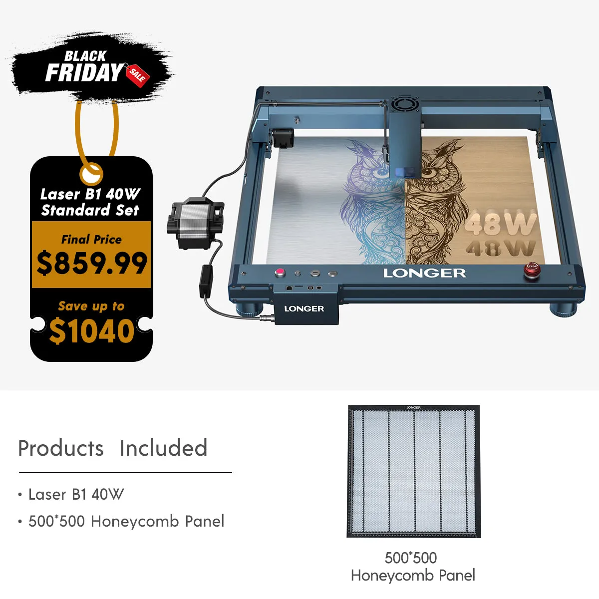 Longer Laser B1 40W Engraving Machine(44-48W Output Power)