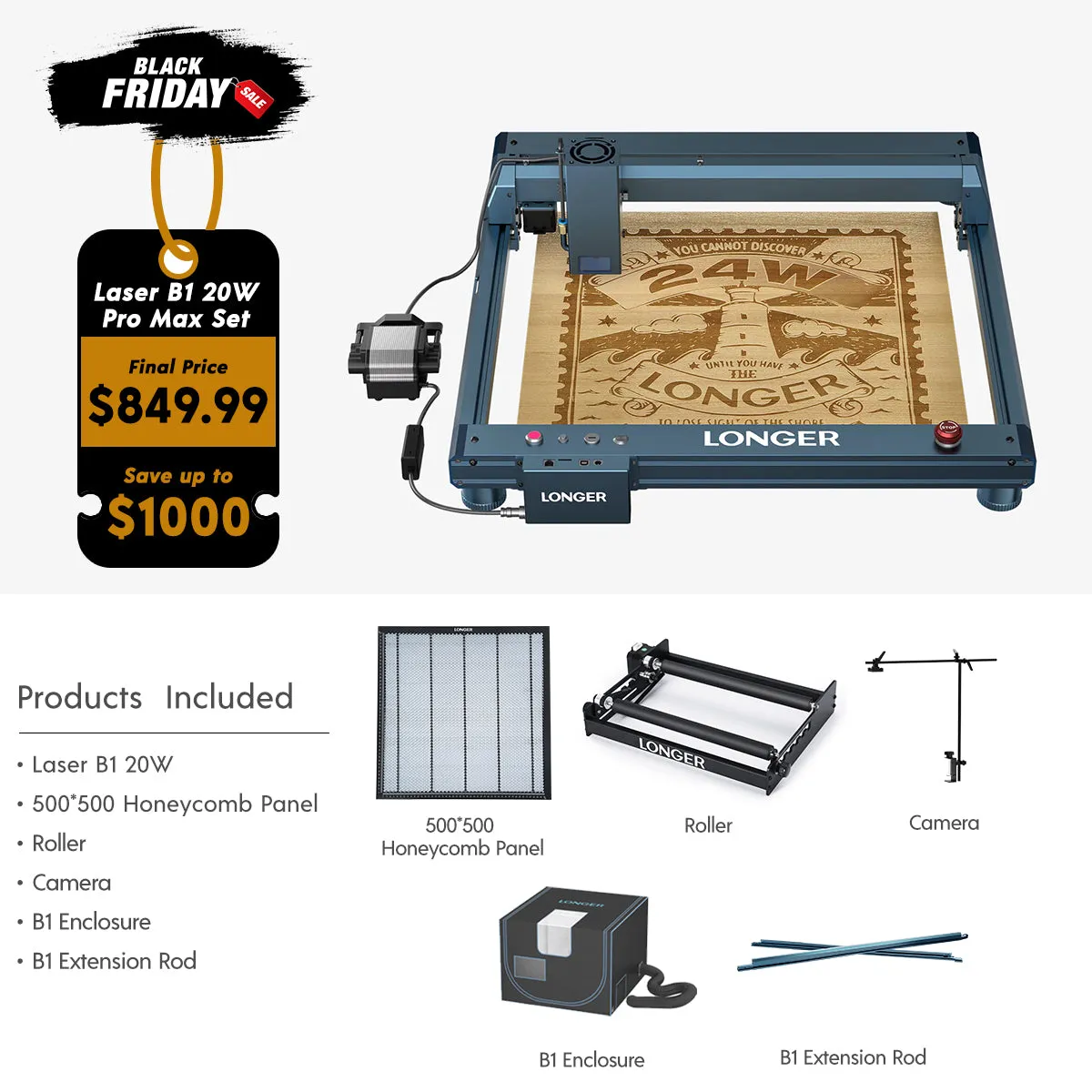Longer Laser B1 40W Engraving Machine(44-48W Output Power)