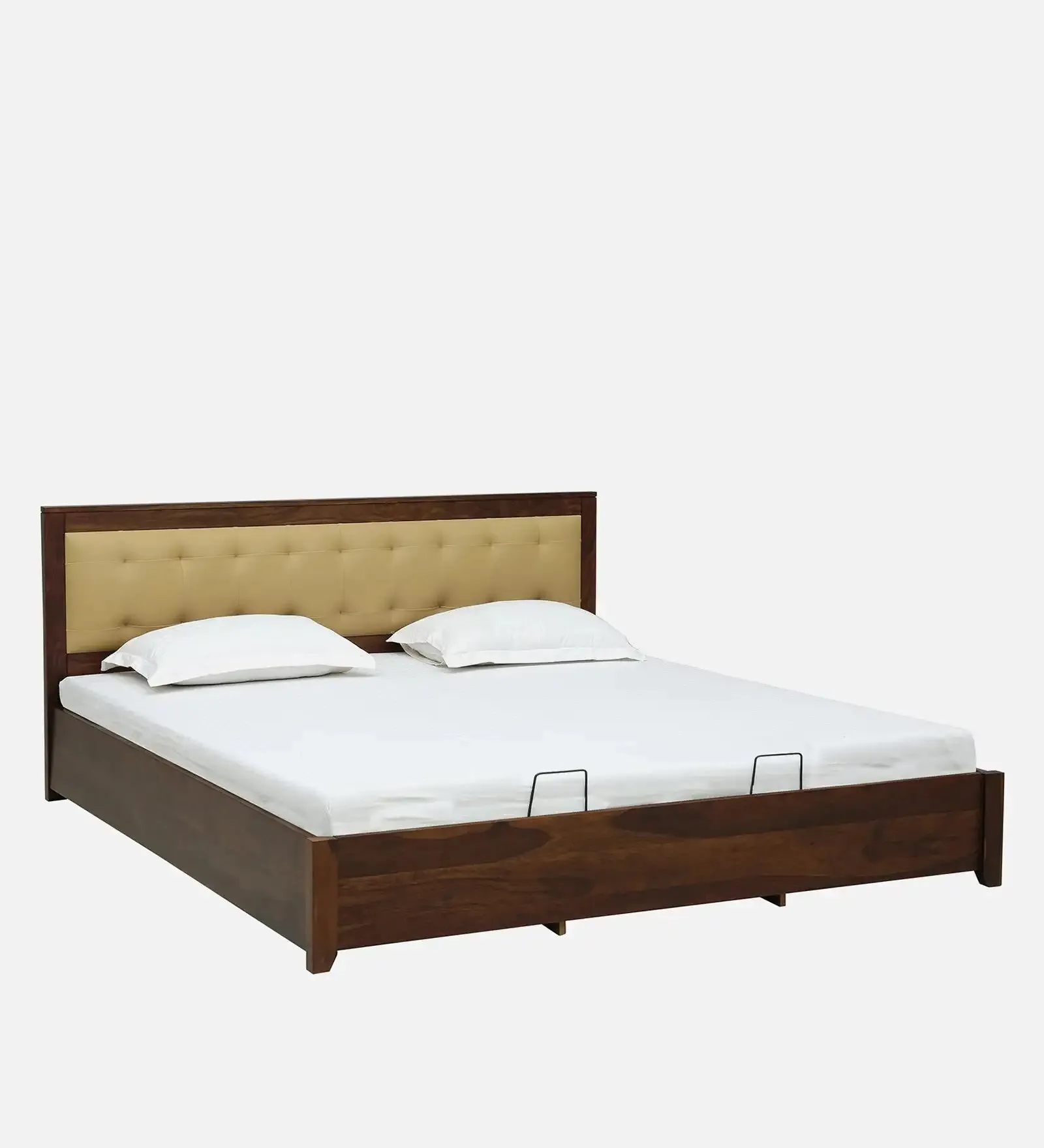 Lucia Sheesham Wood Hydraulic Storage Beds