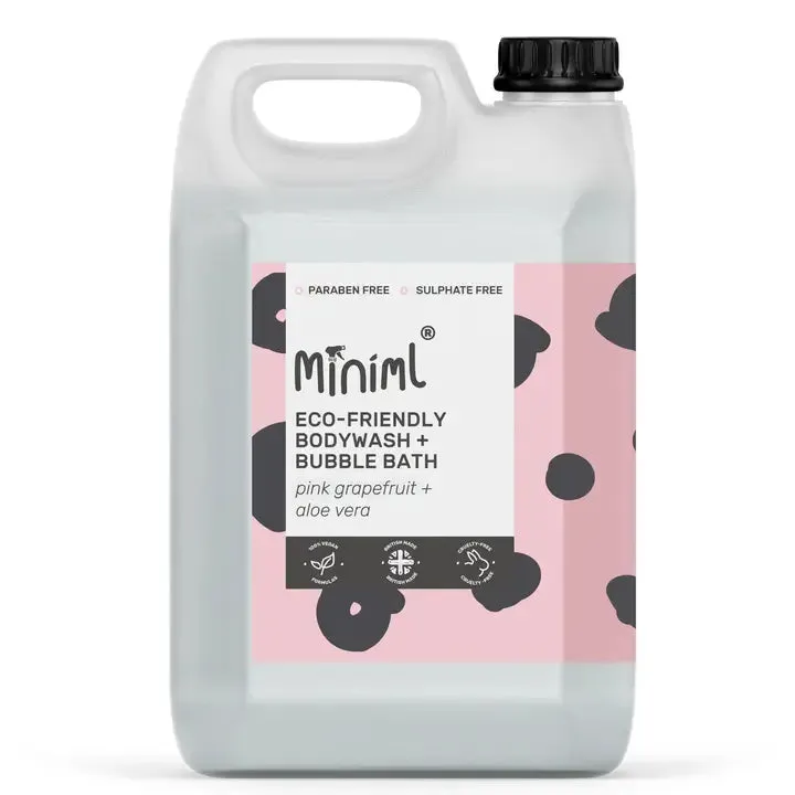 Miniml Bodywash   Bubble Bath Pink Grapefruit   Aloe Vera - Refill at Home