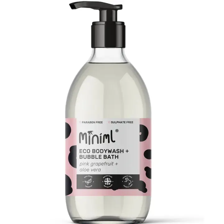Miniml Bodywash   Bubble Bath Pink Grapefruit   Aloe Vera - Refill at Home